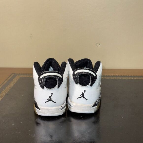 Nike Air Jordan 6 Retro Oreo Black White 384667-101 TD Toddler Baby Size 2.5C - Picture 4 of 5
